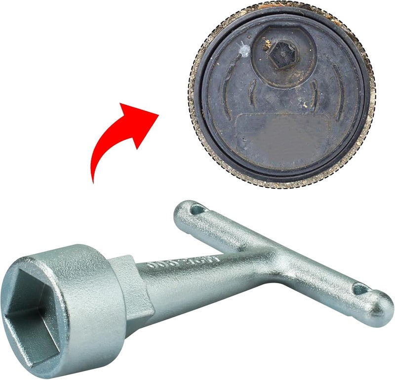 VIDABTE Water Meter Wrench for Pentagon Socket, Curb Stop Wrench, Water Valve Shut Off Tool for Penta Socket, Pentagon Curb Box Key - Image 3
